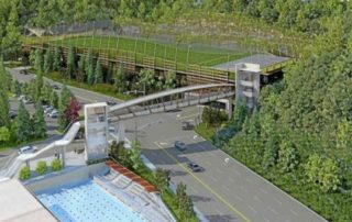 Harvard-Westlakeís proposed Parking Improvement Plan includes the following features: A three-level parking structure will be built on the west side of Coldwater Canyon.An athletic field will be constructed on the roof of the parking structure. (Courtesy Rendering)