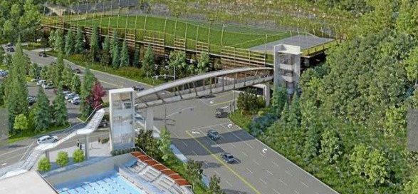 Harvard-Westlakeís proposed Parking Improvement Plan includes the following features: A three-level parking structure will be built on the west side of Coldwater Canyon.An athletic field will be constructed on the roof of the parking structure. (Courtesy Rendering)