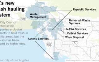 LA's new trash hauling system map