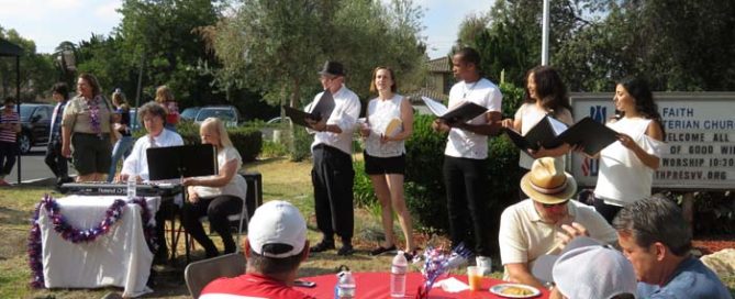 Serenade at pancake breakfast