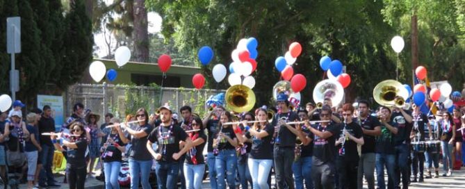 North Hollywood High School Marching Band in July 4th parade