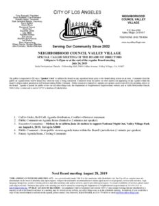 thumbnail of NCVV July 24 2019 Special called meeting agenda