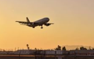 airplane at burbank airport