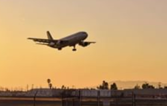 airplane at burbank airport