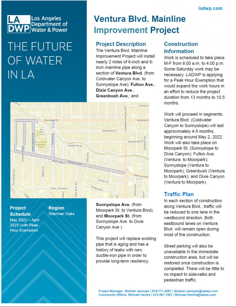 Ventura Mainline Fact Sheet