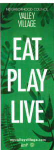 eat play live street banner in green